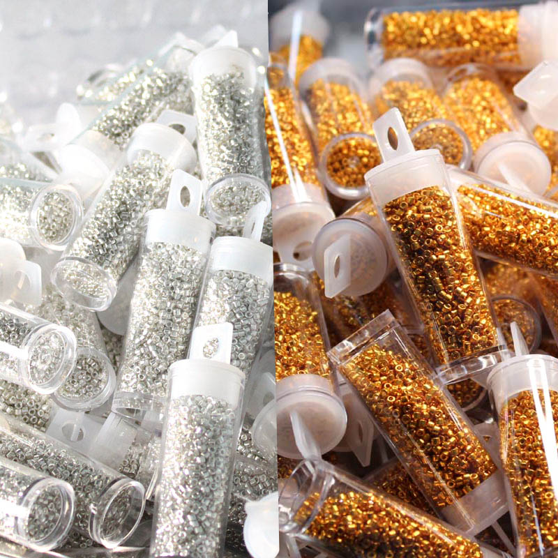 Glass Seed Beads 2Mm Jewelry Making - 일본 MKU 유리 구슬 금속 색상