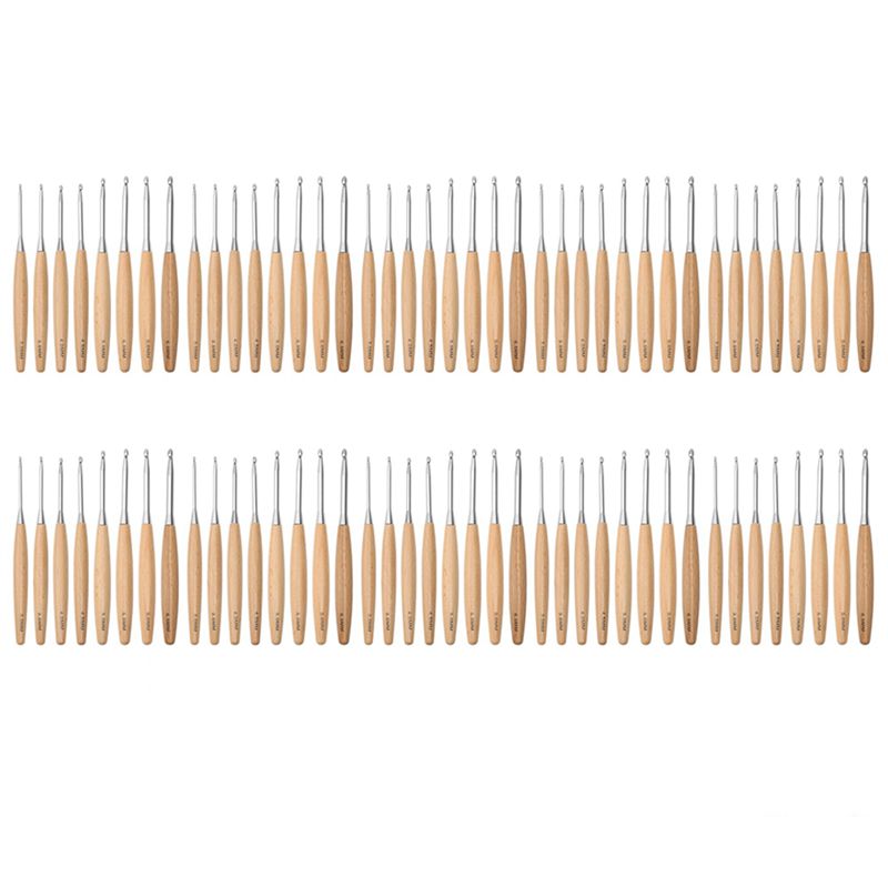 SEWS-80개 나무 코바늘 세트 3.0mm-6.5mm - Wooden Crochet Hooks Ergonomic Handle 리뷰 및 가격