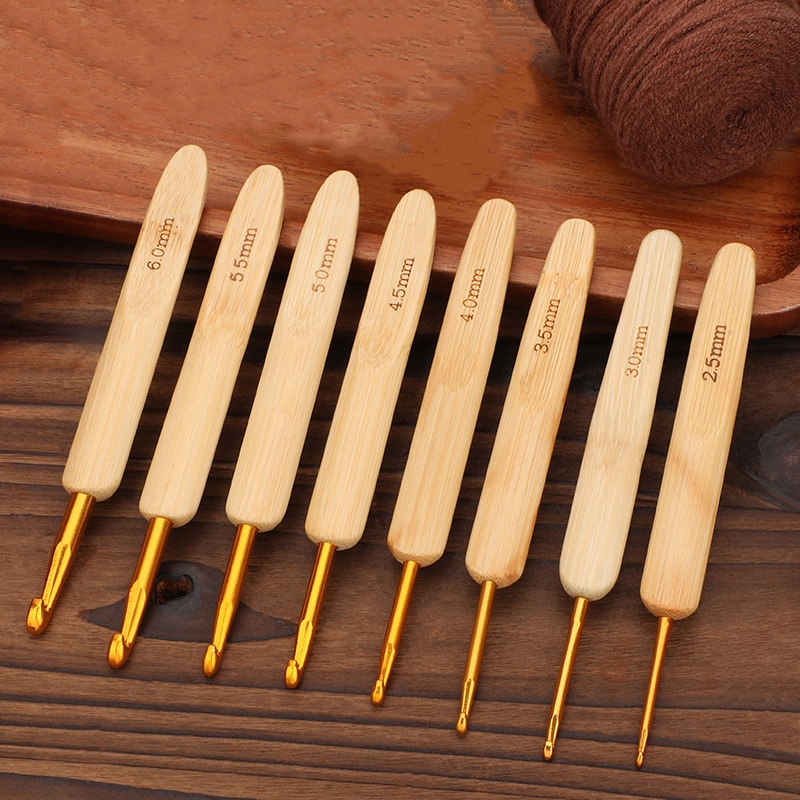 대나무 나무 손잡이 크로 셰 뜨개질 후크 인체 공학적  - Wooden Crochet Hooks Ergonomic Handle 리뷰 및 가격