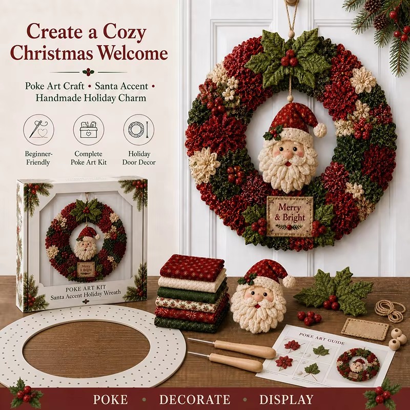 3D 크리스마스 패브릭 펀치 아트 키트, 바느질 없이  - Sewing 리뷰 및 가격
