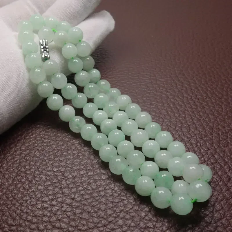 8-10mm 크기의 녹색 에메랄드 비즈 목걸이, 옥 장 - Beading 리뷰 및 가격