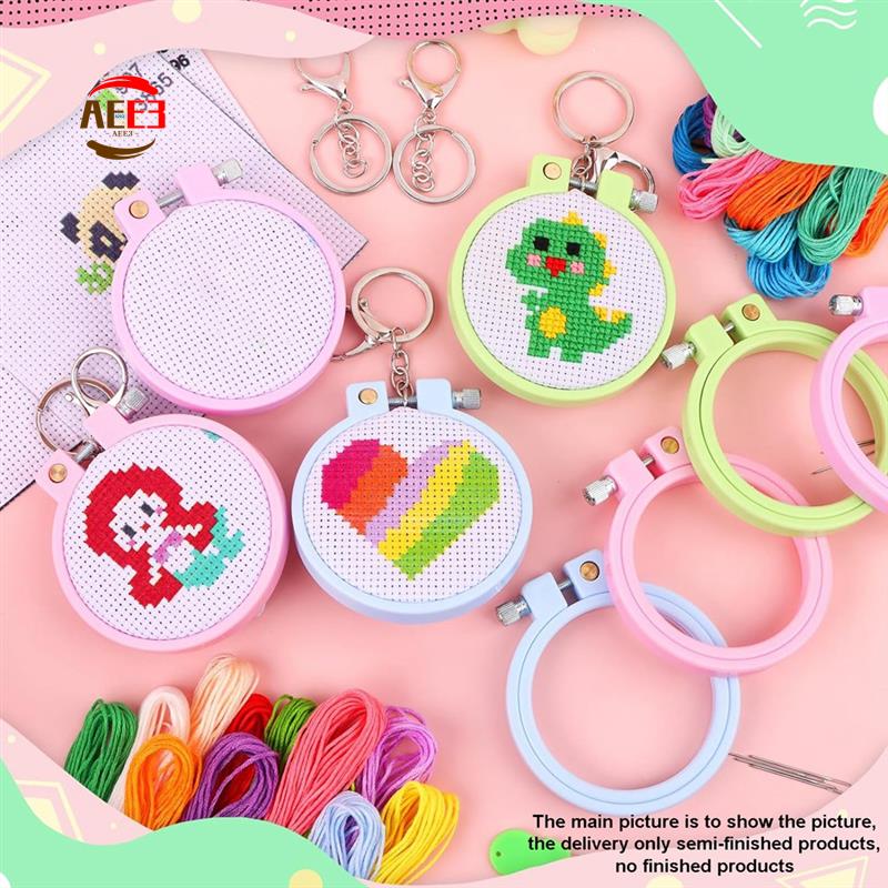 AEE3-6Pcs 어린이를위한 스탬프 크로스 스티치 키 - Cross Stitch Stamped Kits Beginners 리뷰 및 가격