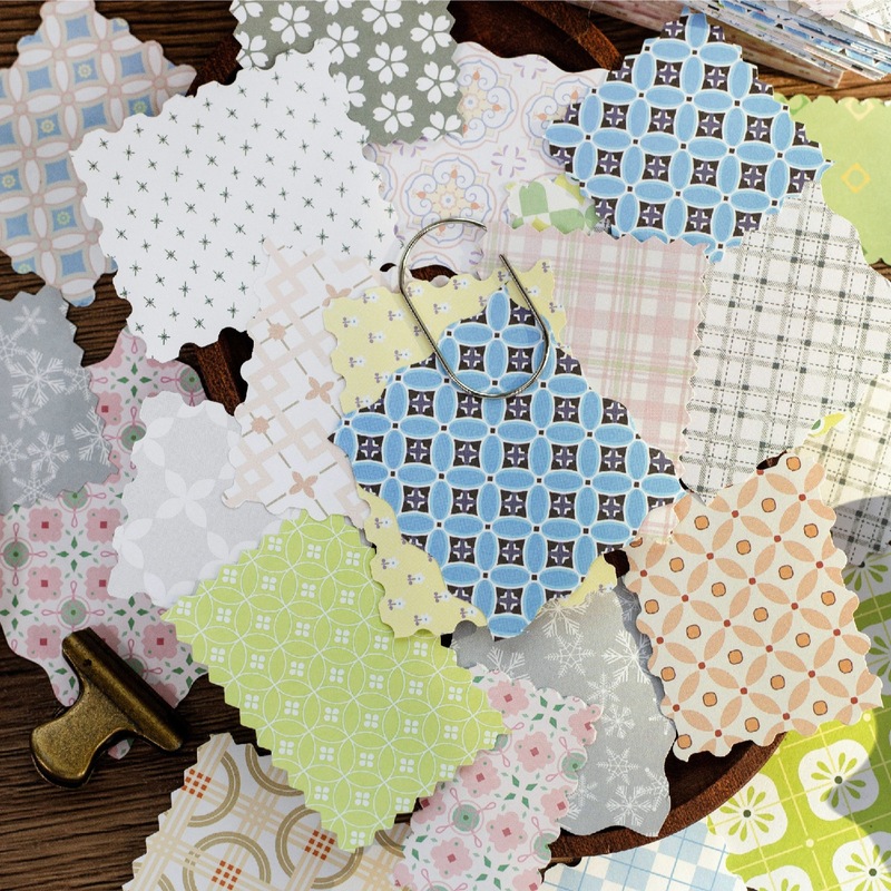 1팩/200매 빈티지 플로럴 플레이드 배경지 레트로 작 - Vintage Junk Journal Scrapbooking Paper 리뷰 및 가격