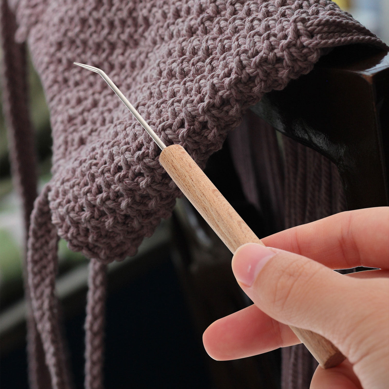 1개입 고급스러운 나무 손잡이 코바늘, 인체공학적 디자 - Wooden Crochet Hooks Ergonomic Handle 리뷰 및 가격