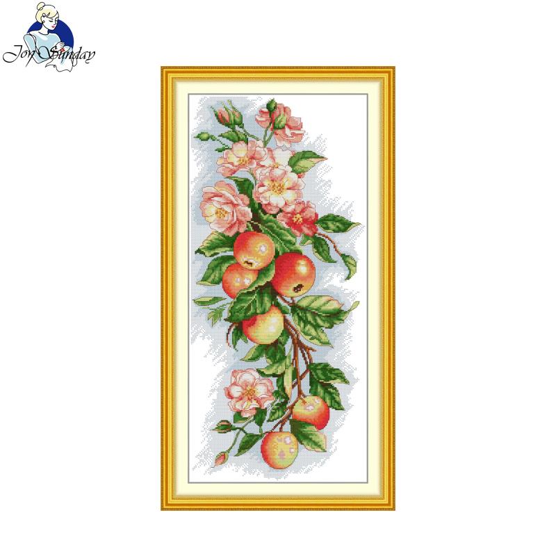 조이 선데이 크로스 스티치 키트, 사과와 꽃, HD 패 - Cotton Embroidery Thread Skeins 리뷰 및 가격