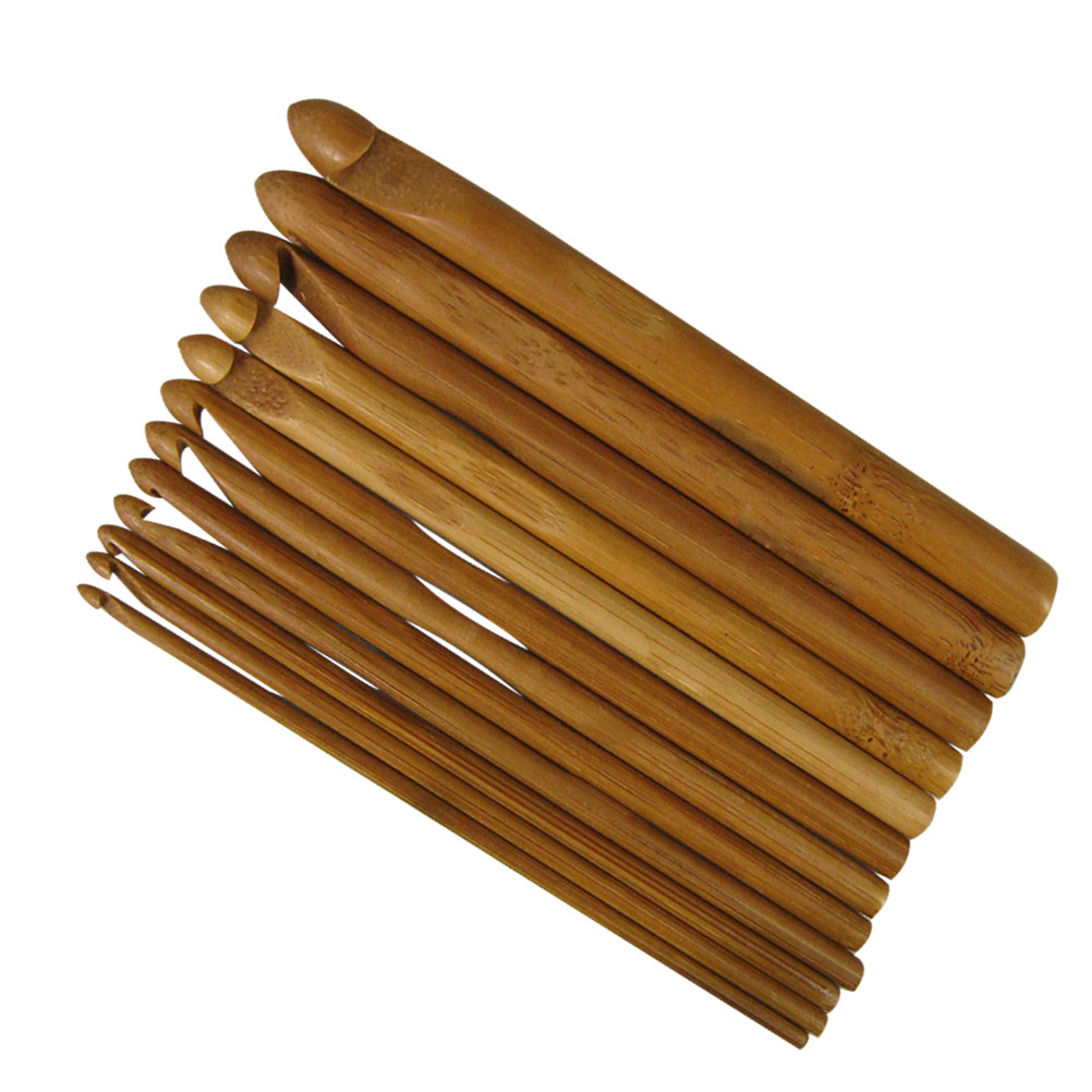 12개 세트의 고급 나무 뜨개 바늘, 인체공학적 디자인 - Wooden Crochet Hooks Ergonomic Handle 리뷰 및 가격